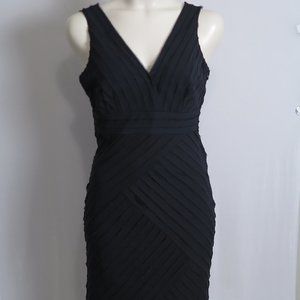 NWT Ann Taylor Black Diagonal Tier Little Black Dress Size 2 MSRP $198